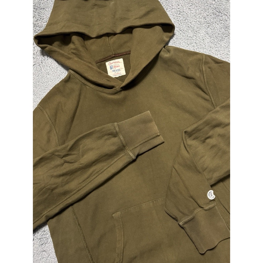 Todd Snyder X Champion Popover Hoodie Sweatshirt Olive Green Huckberry Pullover